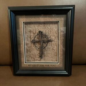 He Did it For You Shadow Box Rustic Cross